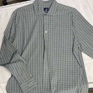 johnnie-O Blue and Green Plaid Button Down Shirt